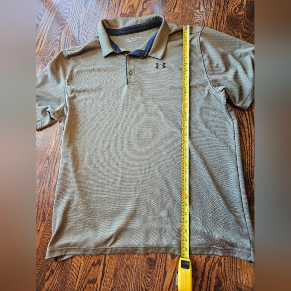 Under Armour Men's Polo Shirt in Olive Green - Picture 3 of 6